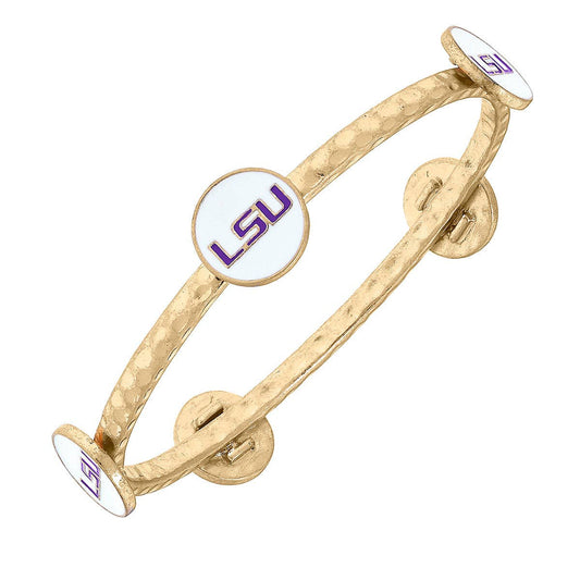LSU Tigers Enamel Claudia Bangle in White